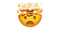 an emoji with an explosion coming out of it